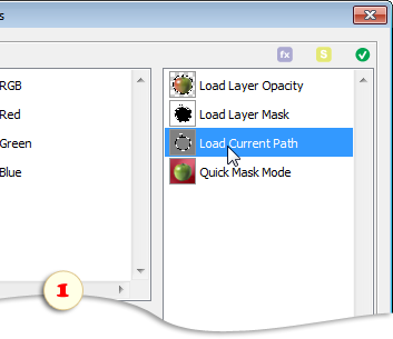 Loading path to selection