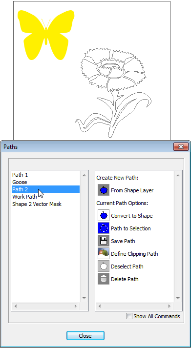 Selecting Work Path